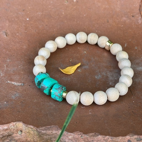 Jewelry - CAMPHOR Wood And Turquoise Bracelet